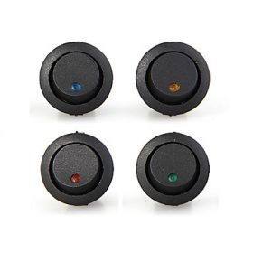 KAPCSOLÓ KEREK LEDES 12V ZÖLD