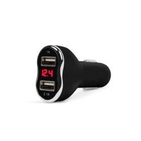 SZIVARGYÚJTÓS USB 2.1 TÖLTŐ 2 KIMENET FEKETE