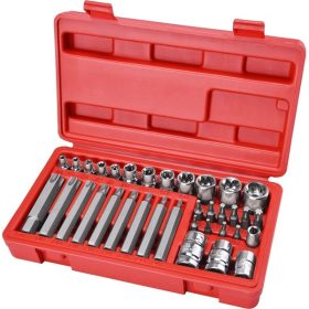 EXTOL BIT ÉS DUGÓKULCS KÉSZLET 35 DB TORX