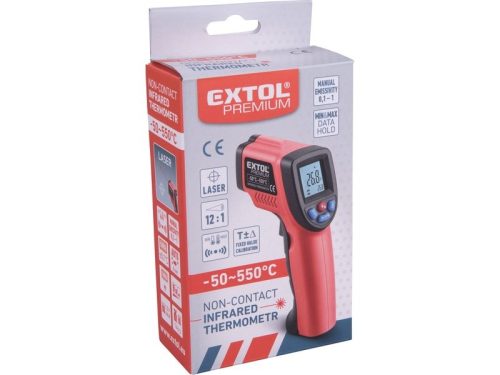 EXTOL INFRAVÖRÖS DIGITÁLIS HŐMÉRŐ -50°C~ +550°C