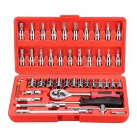 DUGÓKULCS KÉSZLET 1/4' 46 RÉSZES AUTOTOOLS