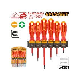 INGCO CSAVARHUZO KLT 6 RESZES SZIGETELT MAGNESES 1000V-IG