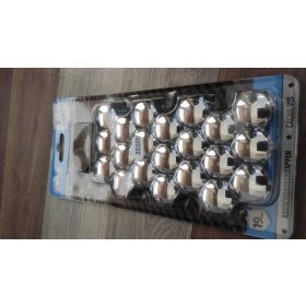 J-TEC KERÉKCSAVAR KUPAK SZETT KRÓM 19MM 21DB