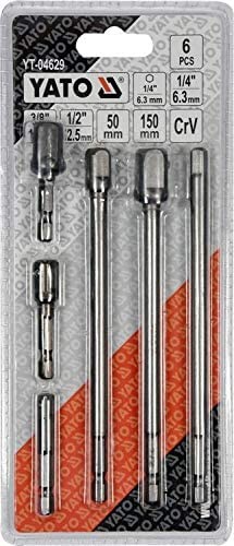 YATO DUGÓKULCS ADAPTER BITBEFOGÁSÚ KLT 1/4' 3/8' 1/2' 6 részes