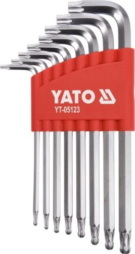 YATO TORX KULCS KLT 8 RÉSZES T9-T40 GÖMBFEJŰ