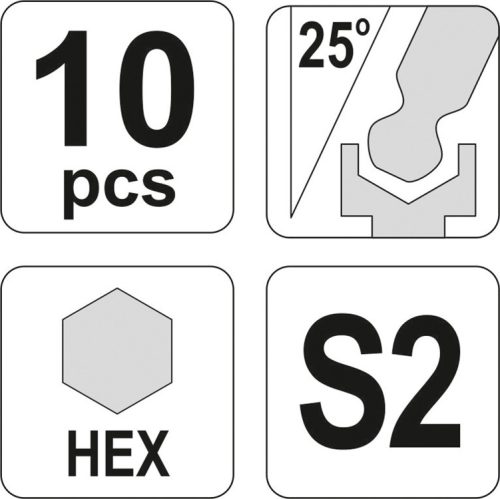 YATO IMBUSZKULCS KÉSZLET 10 RÉSZES 1,27-10MM GÖMBFEJŰ S2