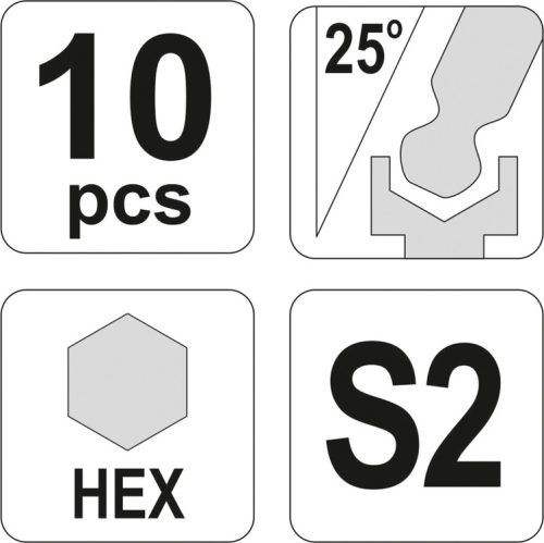 YATO IMBUSZKULCS KÉSZLET 10 RÉSZES 1,27-10Mm HOSSZÚ GÖMBFEJŰ S2