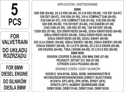 YATO VEZÉRLÉS RÖGZÍTŐ SZETT BMW MINI