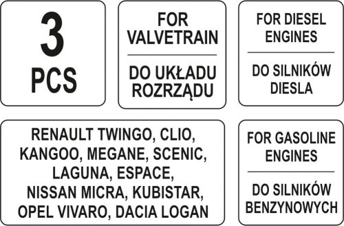 YATO VEZÉRLÉS RÖGZÍTŐ KÉSZLET 3 RÉSZES