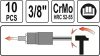 YATO RONCSOLT CSAVARFEJ LESZEDŐ KÉSZLET 10 RÉSZES 3/8'