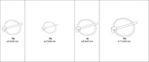 YATO RUGÓS BIZTOSÍTÓSZEG KÉSZLET 50DB