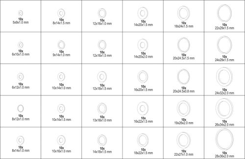 YATO RÉZ ALÁTÉT KÉSZLET 300 DB