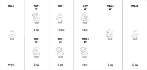 YATO ZSÍRZÓGOMB KÉSZLET 110 RÉSZES