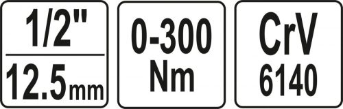YATO NYOMATÉKKULCS 1/2' 0-300Nm