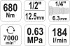 YATO LÉGKULCS 1/2' 680Nm 184L/PERC TWIN HAMMER