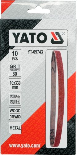 YATO CSISZOLÓ SZALAG 10X330MM P60 10DB