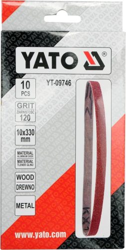YATO CSISZOLÓ SZALAG 10X330MM P120 10DB