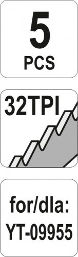 YATO ORRFŰRÉSZLAP 5DB 32TPI