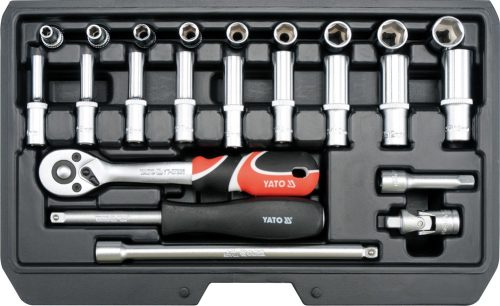 YATO DUGÓKULCS KÉSZLET 1/4' 4-13MM 23 RÉSZES