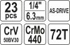 YATO DUGÓKULCS KÉSZLET 1/4' 4-13MM 23 RÉSZES