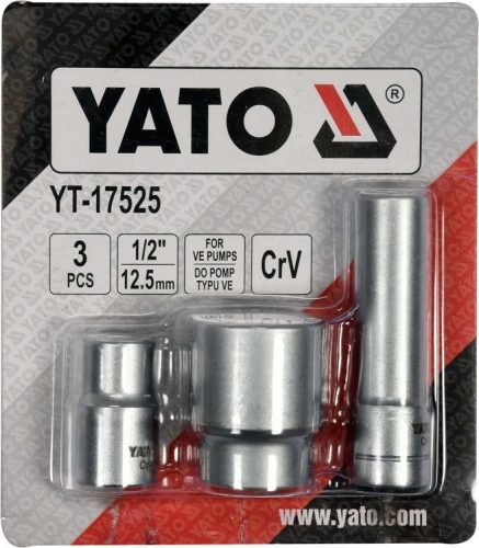 YATO BEFECSKENDEZŐ ALJZAT KÉSZLET 1/2' 3 RÉSZES