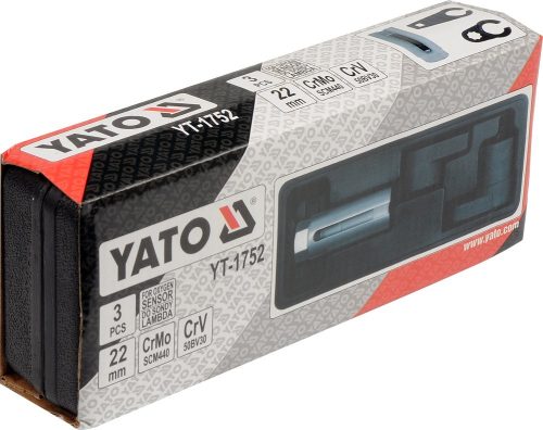 YATO LAMBDASZONDA KULCS KÉSZLET 22MM 3 RÉSZES