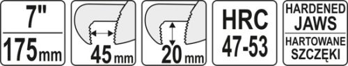 YATO ÁLLÍTHATÓ CSŐFOGÓ 175MM