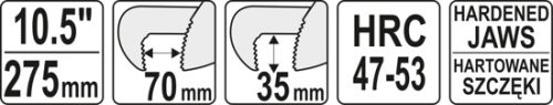 YATO ÁLLÍTHATÓ CSŐFOGÓ 275MM