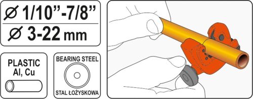YATO CSŐVÁGÓ 3-22MM