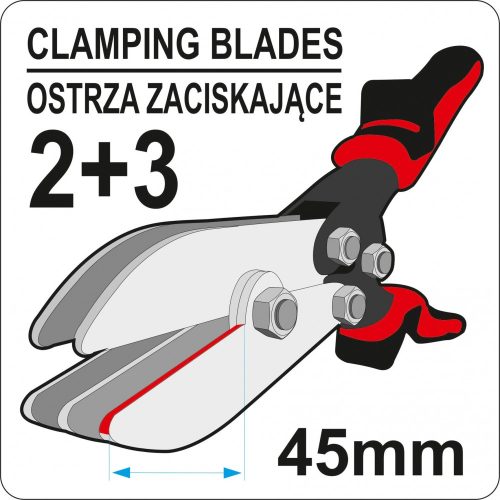 YATO CSŐSZŰKÍTŐ FOGÓ 260MM 2+3 PENGÉJŰ (45MM)