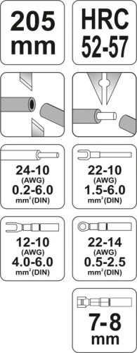 YATO BLANKOLÓ ÉS KRIMPELŐ FOGÓ 205MM