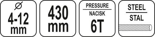 YATO KÉZI HIDRAULIKUS BETONACÉL VÁGÓ 320MM