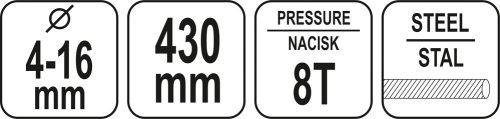 YATO KÉZI HIDRAULIKUS BETONACÉL VÁGÓ 430MM