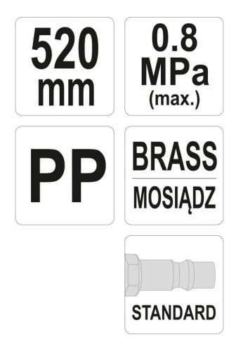 YATO PNEUMATIKUS LEFÚVATÓ PISZTOLY 520MM-ES SZÁRRAL