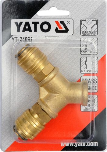 YATO GYORSCSATLAKOZÓ Y KETTES ELOSZTÓ 3/8'