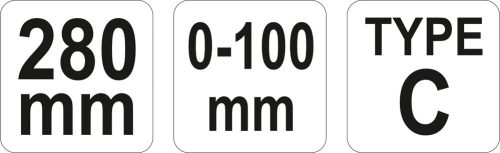 YATO SZORÍTÓ FOGÓ C ALAKÚ ÁLLÍTHATÓ POFA 280MM