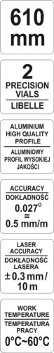 YATO LÉZERES VÍZMÉRTÉK 