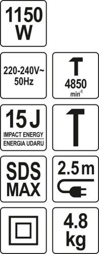 YATO BONTÓKALAPÁCS 1150W 15J SDS-MAX