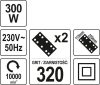 YATO REZGŐCSISZOLÓ 300W 115 x 230mm