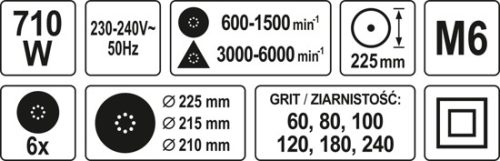YATO FALCSISZOLÓ ZSIRÁF 710W SZETT