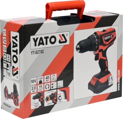 YATO AKKUS FÚRÓCSAVAROZÓ 18V 2,0 Ah AKKU+TÖLTŐ JAPÁN MOTORRAL