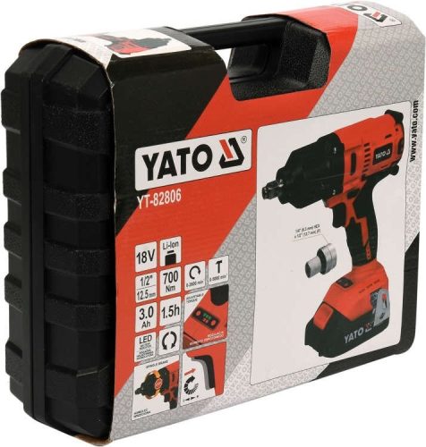 YATO AKKUS ÜTVECSAVAROZÓ 18V 700Nm  3,0Ah AKKU+TÖLTŐ