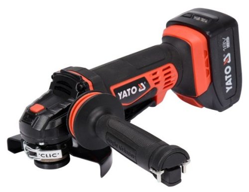 YATO AKKUS SAROKCSISZOLÓ 18V 125MM 2X3,0Ah AKKU+TÖLTŐ