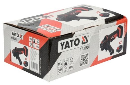 YATO AKKUS SAROKCSISZOLÓ 18V 125MM 2X3,0Ah AKKU+TÖLTŐ