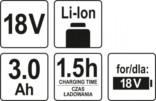 YATO AKKUMLÁTOR 18 V / 3,0 AH LI-ION