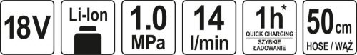 YATO AKKUS PUMPA 18V AKKU-TÖLTŐ NÉLKÜL