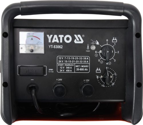 YATO AKKUMULÁTOR TÖLTŐ-INDÍTÓ 12-24V 540A/ 20-800Ah