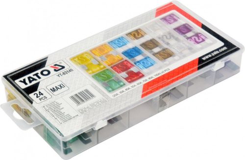 YATO BIZTOSÍTÉK KÉSZLET MAXI 20-100A 24 RÉSZES