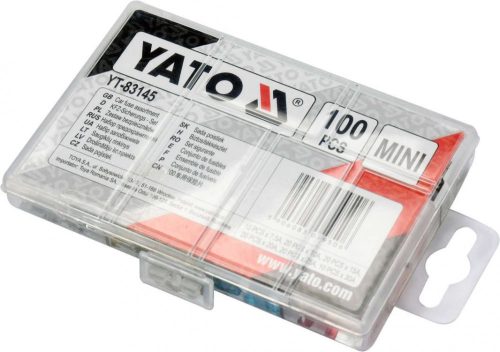 YATO BIZTOSÍTÉK KÉSZLET ALACSONY PROFILÚ 100 RÉSZES