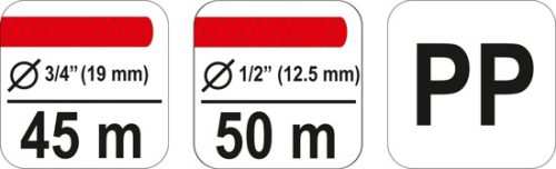 YATO TÖMLŐTARTÓ KOCSI 1/2'/50m, 3/4'/45m